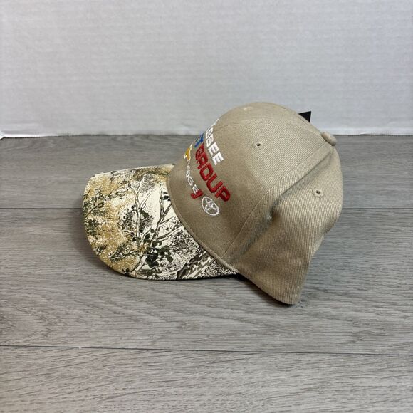 Ford Dodge Baseball Hat Cap Tan Camo Bill, Silsbee Fleet Group Flex Strap NEW - Picture 3 of 9